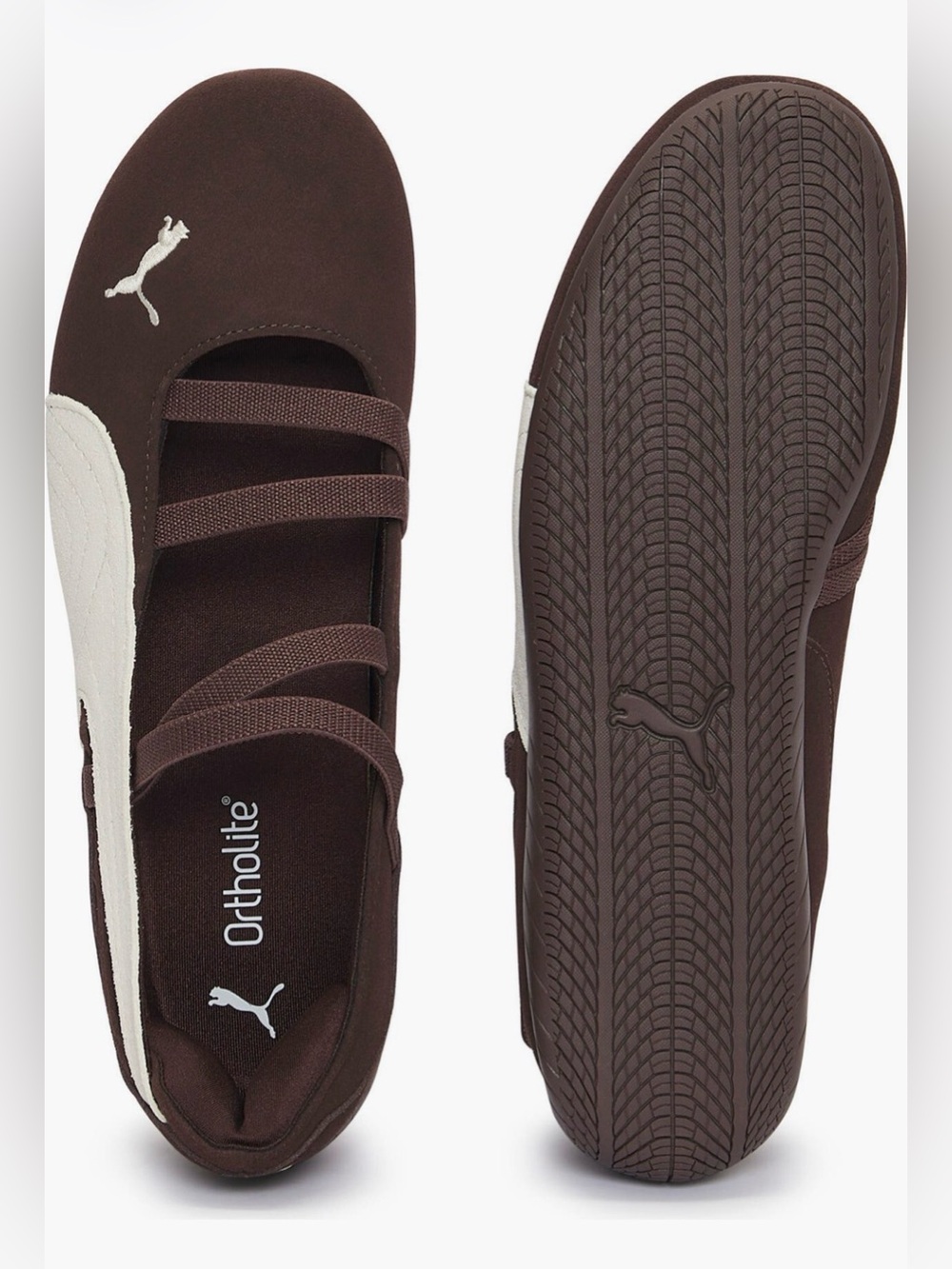 PUMA Speedcat Ballet Suede Sneaker chocolate brown warm white sz 8 - Picture 3 of 6